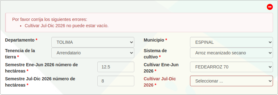Un semestre con hectáreas y sin cultivar.